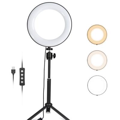 China PORTABLE Led Photographic Lighting 4 Inch 6 Inch 8 Inch 10 Inch Fill White Shade Ring Live Broadcast Light for sale