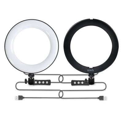 China Mini Portable Video Light YouTube TikTok Desktop Lamp Tripod Lamp 8 Inch LED Ring Light for sale