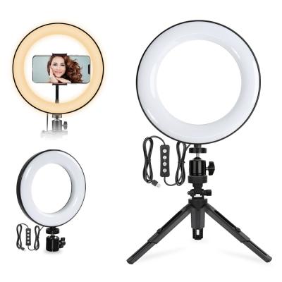 China Mini New Arrival 8 Thumb Ring Fill Light Camera Phone Led Circle Ring Light Youtube Led Circle Selfie Ring Light With Stand for sale