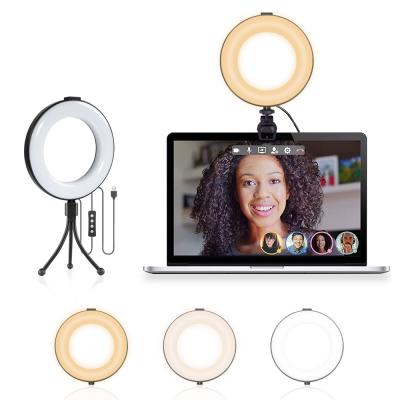 China Mini 6 Inch LED Ring Light with Tripod Stand for TikTok YouTube Video Ring Light for sale