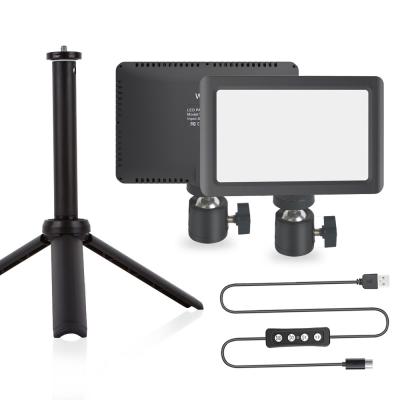 China Mini Multiposition Video Conference Vlogging LED Panel Fill Light With Stand for sale