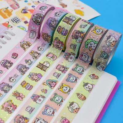 China Custom Printed Design Cute Kawaii Paper Tape Set Purchase Decoration Japanese Washi Masking Tape Custom Printed Cute Japanese Masking Tape Waterproof for sale