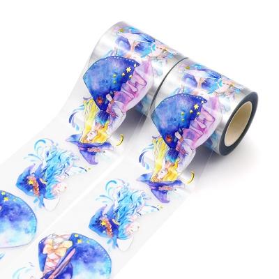 China Waterproof Custom Printed Colorful Decorative Clear Japanese Masking Paper Rose Gold Foil Washi Tape for sale