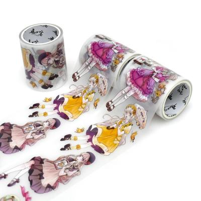 China Waterproof Custom Decorative Stain Varnish Clear Kawaii PET Washi Tape Printing for sale