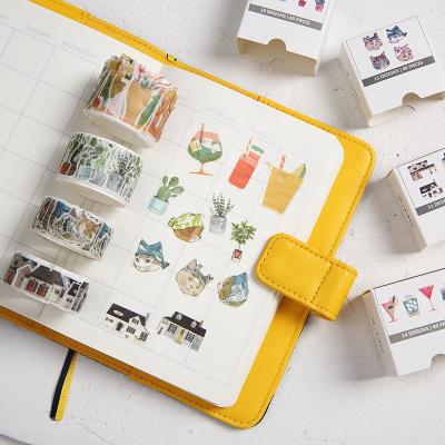 China Waterproof Custom Printed Cute Plain Die Cut Overlap Washi Tape for sale