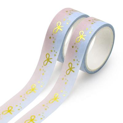 China Waterproof Custom Printed Cute Decoration Gold Foil Washi Tapes for sale