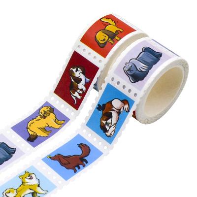 China DIY Craft Waterproof Custom Printed Postage Stamp Sticker Washi Tape for sale