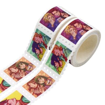 China Waterproof Custom Design Decorative Stamp Sticker Japanese Paper Washi Tape for sale