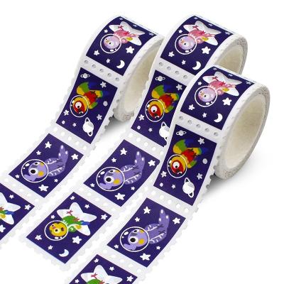 China DIY Postal Gift Wrapping Stamp Waterproof Custom Printed Washi Die Cutting Tape for sale