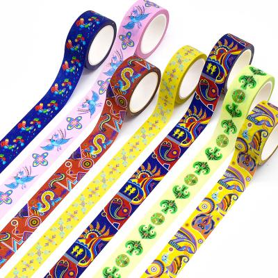 China Waterproof custom printed colors design Japan logo personalizado washi tape glitter for sale