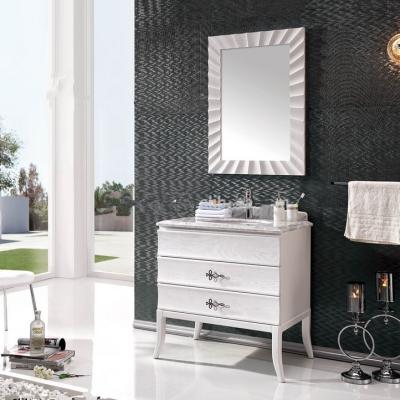 China Luxury European Modern Bathroom Furniture Curved Bathroom Vanity Style Selctions Vanity Cabinet With Legs YX-C0129 for sale