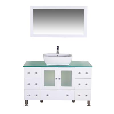 China Beautiful 48 Inch Bathroom Vanity Free Standing White Bath Room Vanity Set for sale