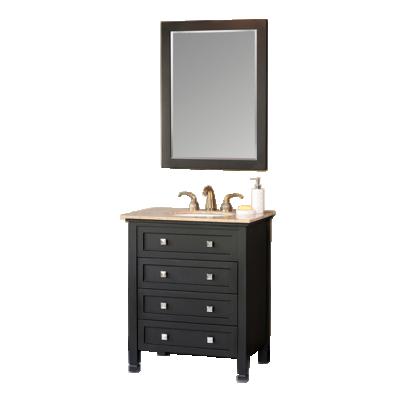 China Environmental Friendly Classic Single Vanity Black Marble Lacquer Bath Vanities YX-C0154 for sale