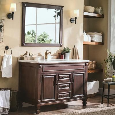 China Classic and Elegant Rustic Design Furniture Antique Bathroom Vanity Toronto YX-C0101 for sale