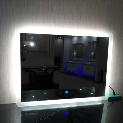 China QIERAO Bathroom Touch Screen Vanity LED Lights Illuminated Mirror for sale