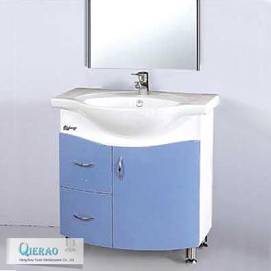 China 2018 Fashion CLASSIC PVC Bathroom Vanity Furniture Bathroom Cabinet PVC Floor Mounted Vanity for sale