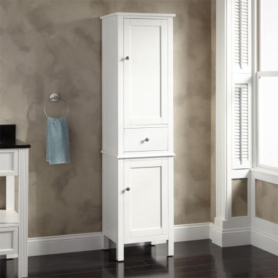 China Modern Modern Solid Wood White Bathroom Cabinet Linen Cabinet YXL-LB1701 for sale