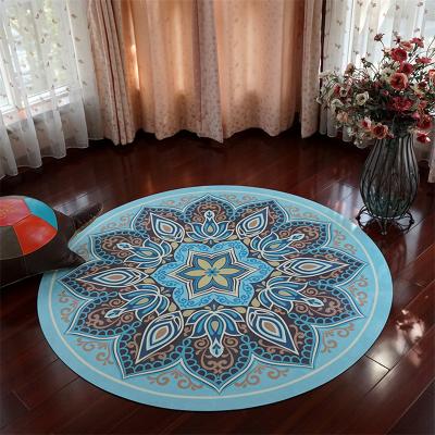 China Wholesale Pilates Anti-Slip Colorful Organic Round Soft Washable Meditation Suede Yoga Mat Non Slip for sale