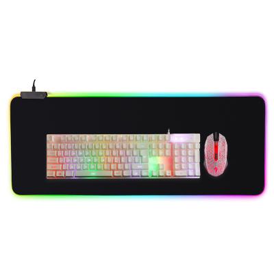 China Comfortable Colorful LED Light Mousepad Gaming Mouse Pad RGB For Computers Playing Games for sale