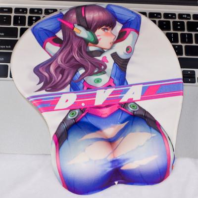 China 2020 Comfortable Hot Selling Open Sexy Anime Nerd Girl Breast Wrist Rest Mouse Pads Large For Promotional Custom 3d Nerd Breast Silicone Pad for sale