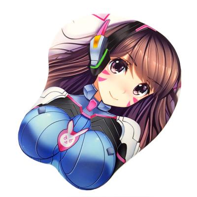 China Comfortable Sexy Nerd Girl Women Wrist Rest Gel Custom Silicon Mousepad for sale