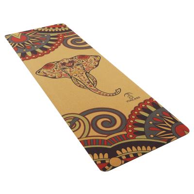 China FD Non-Slip Large Eco-Friendly Natural Cork Yoga Mat Custom Made With Adjustable Shoulder Strap for sale