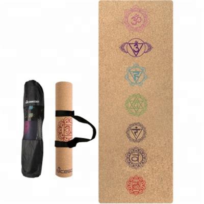 China OEM Non-slip Organic Service Eco Back Exercise Eco Friendly Natural Rubber Non-slip Cork Yoga Mat for sale