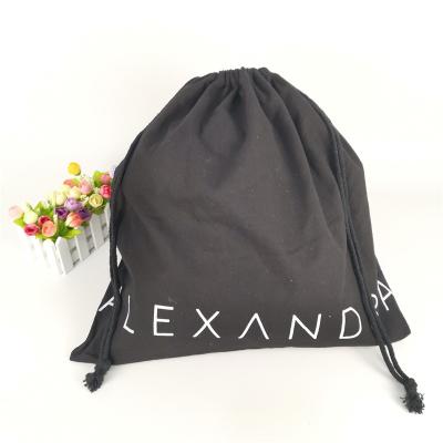 China Recycle / portable / fodable hot sale custom logo cotton muslin drawstring pouch eco-friendly bag for sale