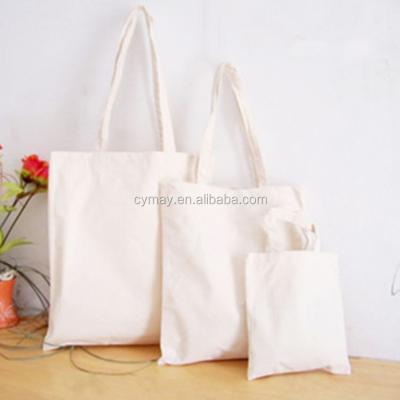 China Recycle/Organic portable/fodable custom logo maker cotton and canvas white shopping tote bag for sale