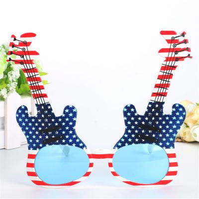 China Hot Selling Custom Cheap Sunglasses New Fashion Sunglasses Guitar Rock Music Party for sale