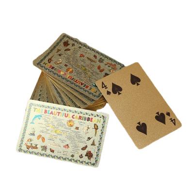 China Wholesale Postmodern Durable Luxury Custom Logo Colored Plastic Playing Gold Playing Card for sale