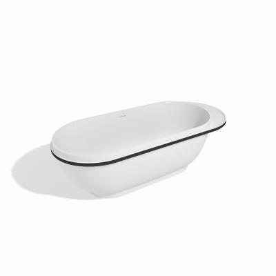 China Eco-friendly Material Egg Shaped Freestanding Bathtub Walk-in Bath Tub for sale