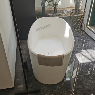 China Eco-friendly Material Modern Freestanding Solid Whirlpool Massage Bathtub Outdoor Bathtub for sale