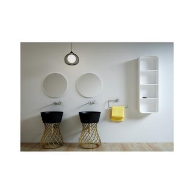 China New Design Modern Factory Made Artificial Basin Child Bathroom Furniture Floor Basin for sale