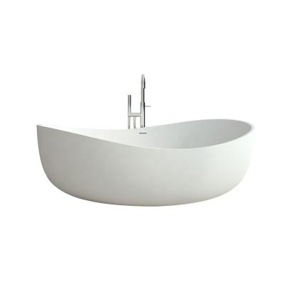 China Eco - Friendly Resin Material Acrylic Solid Surface Stone Freestanding Bathtub for sale