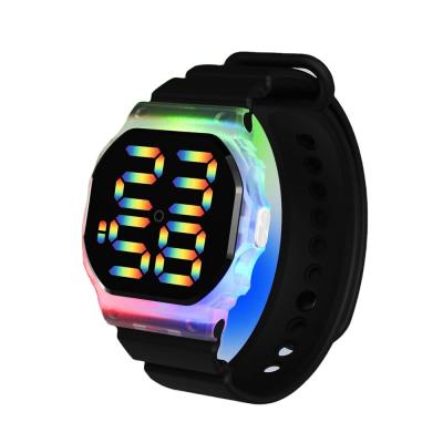 China Latest Hot Selling Day/Date 2021 LED Transparent Luminous Digital Watch Watch Mens Sports Watch Sports Clock for sale