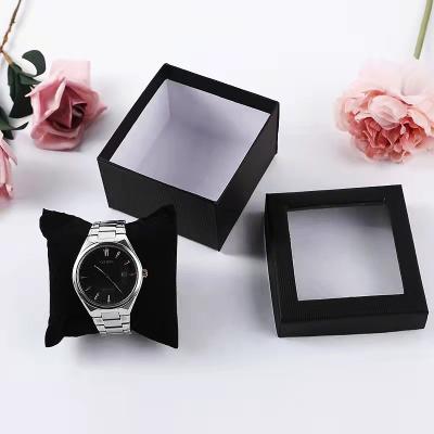 China Simple Luxury Black Exquisite Multicolor Watch Boxes Watch Gift Box Pillow Foam Watch Packaging Custom Brand Luxury Simple Watch Boxes for sale