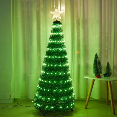 China Indoor/Outdoor Decorative Decor Christmas Tree Ornament RGB Lights Color Changing Tira de Luces de Navidad Extendable Christmas Tree Lights for sale