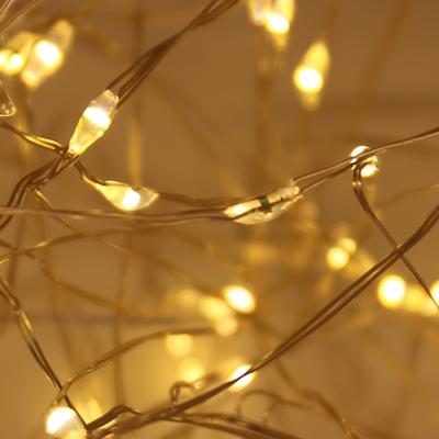 China Indoor and Outdoor Decoration 2AA 4 Inch Battery Box Copper Wire Lamp Spacing 5m 505mm LED Christmas Lights Indoor and Outdoor Decorative LED String Lights for sale