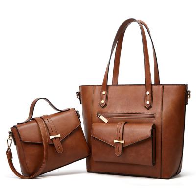 China Other EG583 wholesale PU 2in high quality leather elegant women's handbags 1 bags fashion packaging suppliers for sale