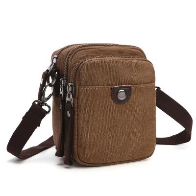 China MCP004 Vintage Canvas Travel Messenger Bags Small Vintage Mens Cross - Body Shoulder Bag for sale