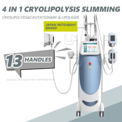 China Dual Chin Cryo Cavitation RF Lipolaser Weight Loss Criolipolysis Cool Fat Loss Multifunctional Weight Loss Machine Slimming System for sale