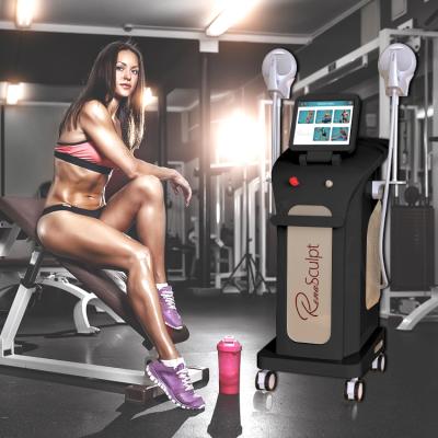 China Skin tightening 10 Tesla 2 handle work emslim build muscle simultaneously and lose weight EMS sculpt machine price for sale