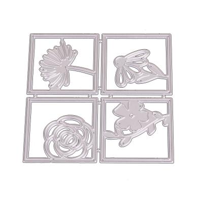 China Europe AAGU Ready to Ship Metal Carbon Steel Frame Flower Decoration Invitation Cutting Dies Scrapbooking for sale