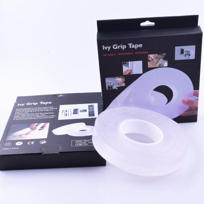 China AAGU Yiwu 3cm*2m*1mm GripTape Adhesive Nano Suction Tapes Anti Slip Grip Tape Waterproof Acrylic Monkey Double Sided for sale