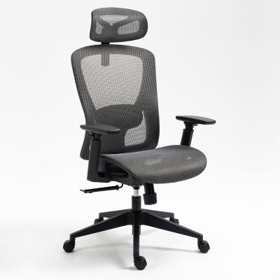 China Factory Price Cooling High Quality Fabric Mesh Chair Modern Offices Swivel High Back Office Chairs Executive Chair With Headrest for sale