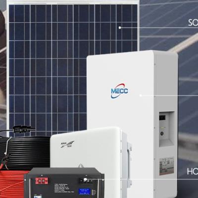 China Full set home solar power system on grid rechargeable battery pack 3KW 4KW 5KW 8KW 10KW for home use for sale