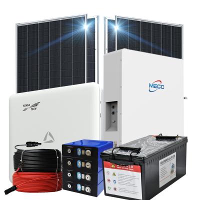 China Customize Home Full Set Photovoltaic Solar Energy Storage System For Home Use Inverter Hybrid Power Supply for sale