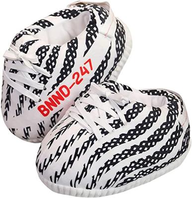 China 2021 fashion trend customized fat yeezy fo men women 3D winter slippers plush warm bread for sale