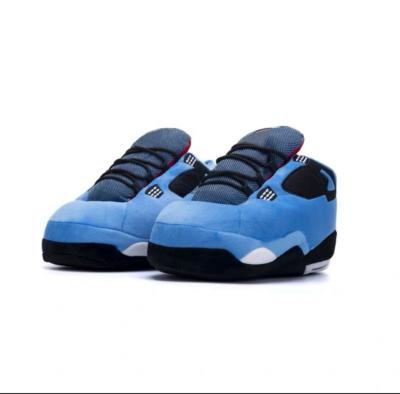 China CUSHIONING AJ Plush Sneaker Soft Winter Warm Indoor Home Shoes Yezzy Funny Custom Slippers For Women Men for sale